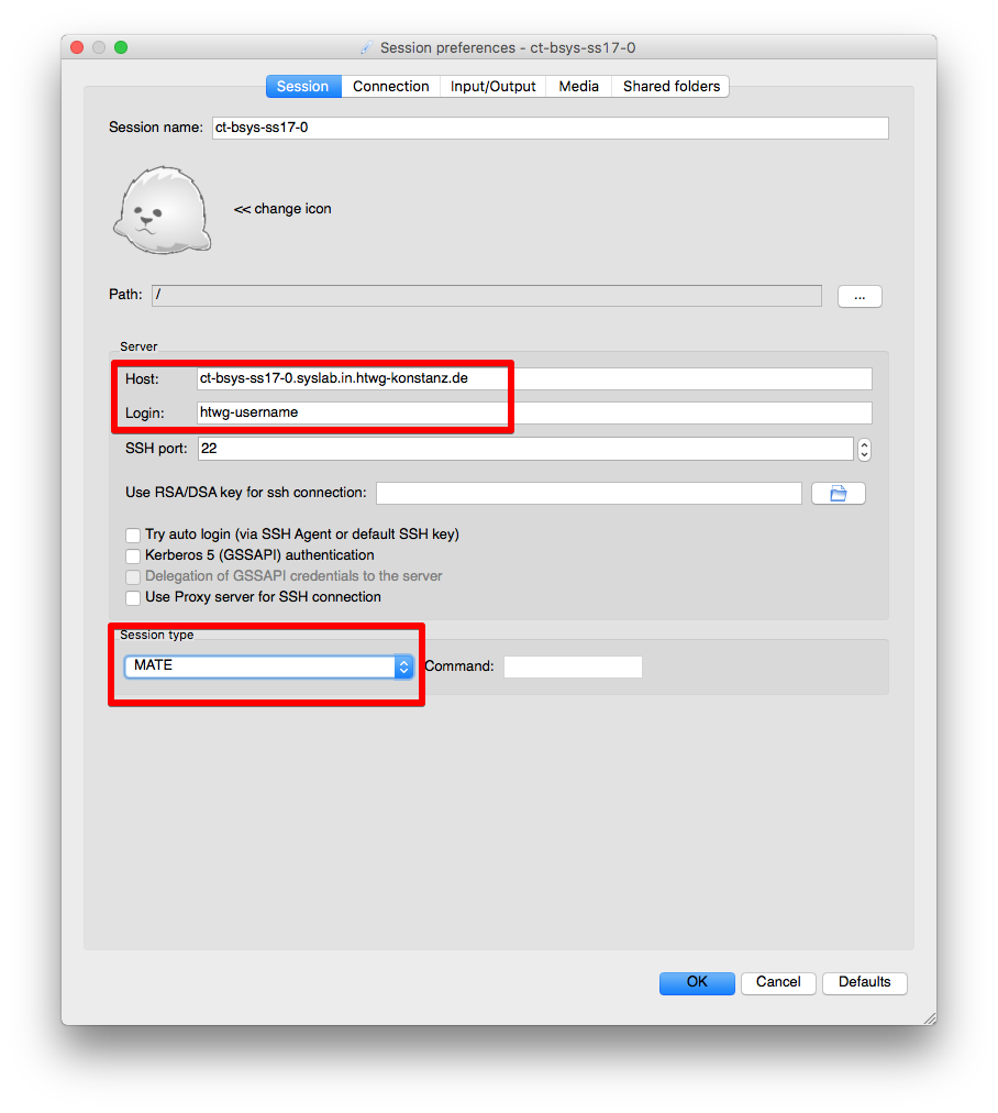 X2Go - Session config part 1